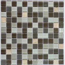 25x25x4mm Glass mix marble mosaic tile